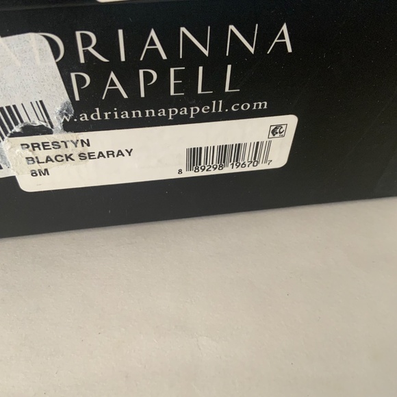 ADRIANNA PAPELL Prestyn Studded Loafers Black Sea Ray Leather block heel Shoes 8 - Picture 16 of 16